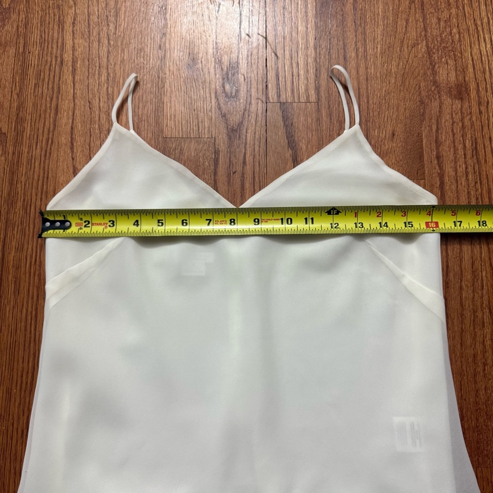 Jenny Yoo V neck strappy camisole top in white size 4 - Picture 12 of 13